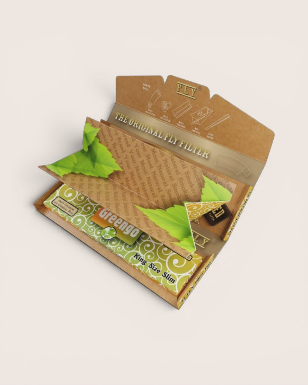 Greengo Brown Silk Tray Set King Size Slim