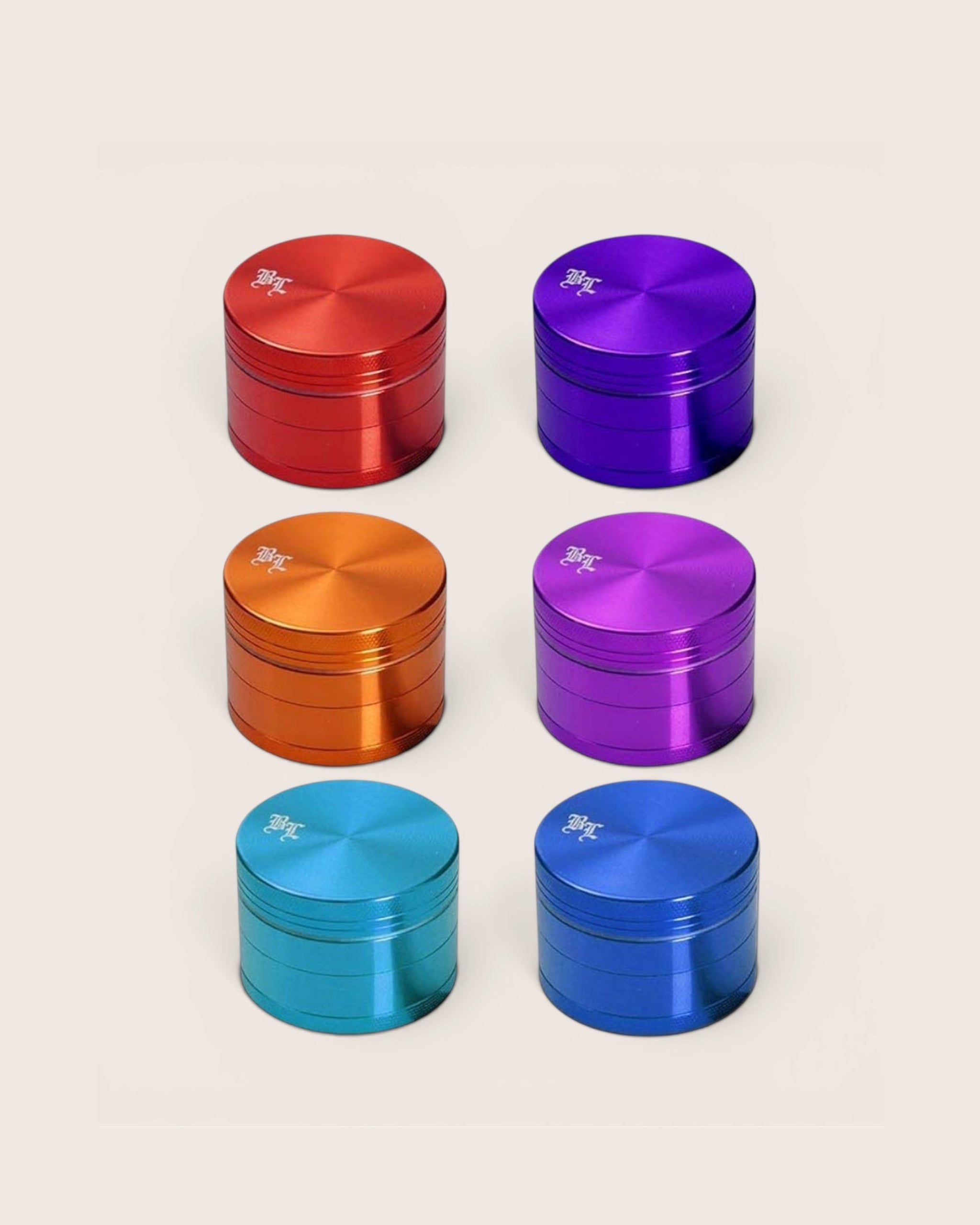 Lille Black Leaf Aluminium Grinder 4-delt