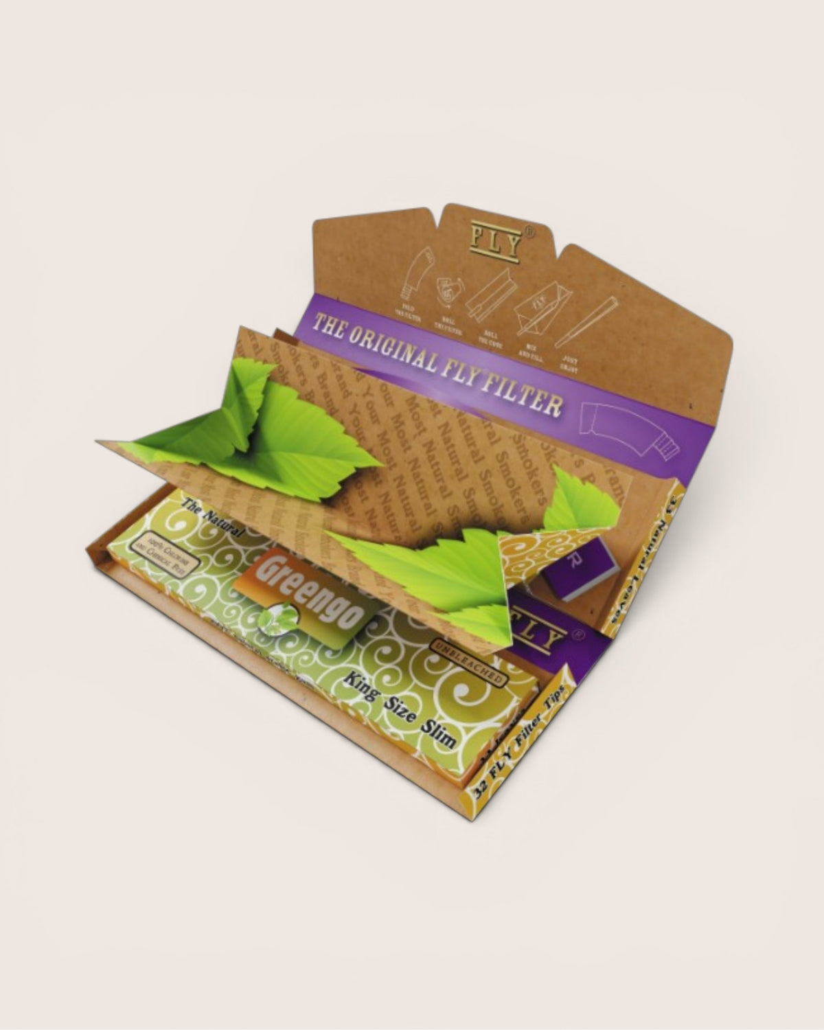 Greengo Purple Silk Tray Set King Size Slim Smokerspack