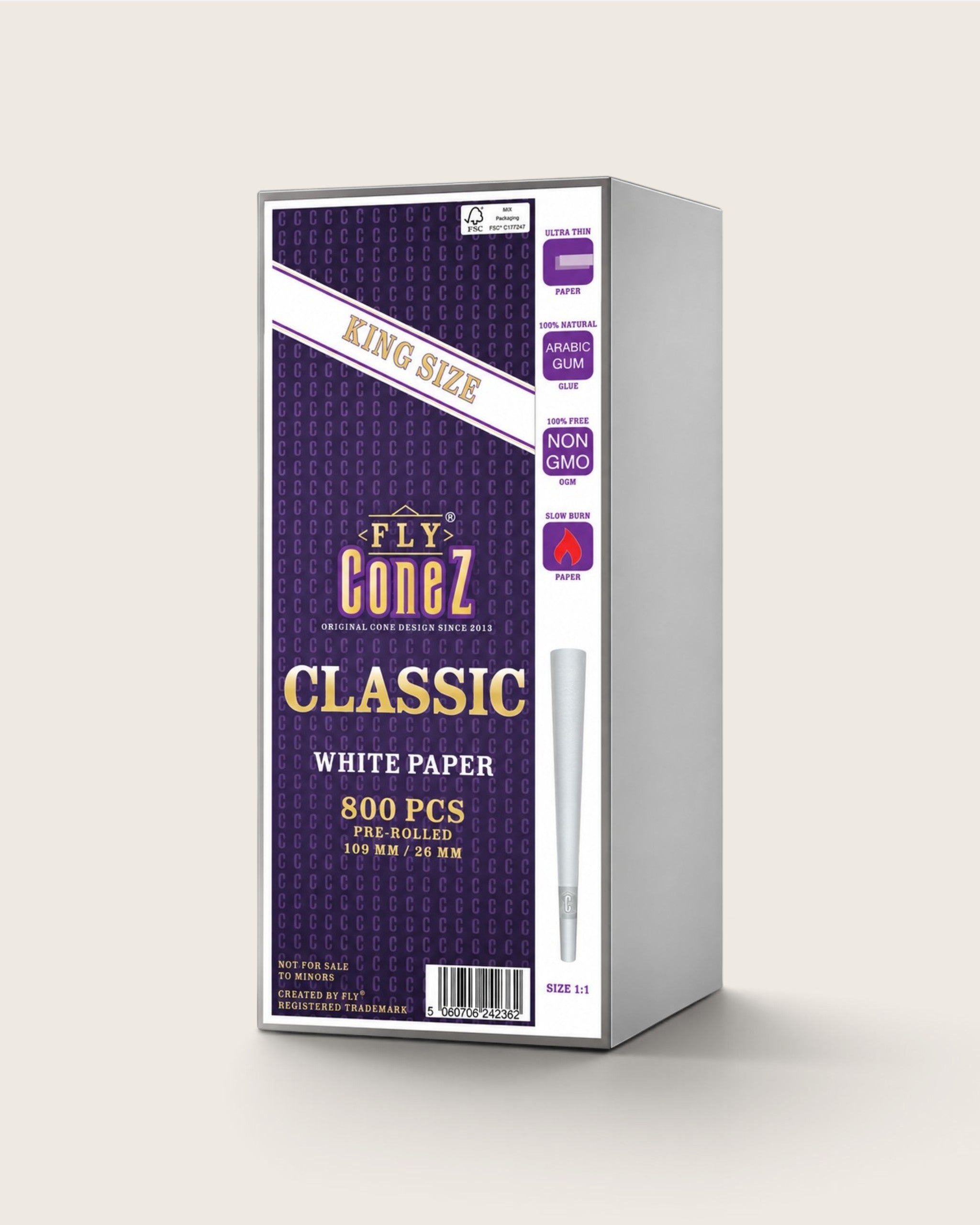 FLY ConeZ King Size CLASSIC – 800 stk.