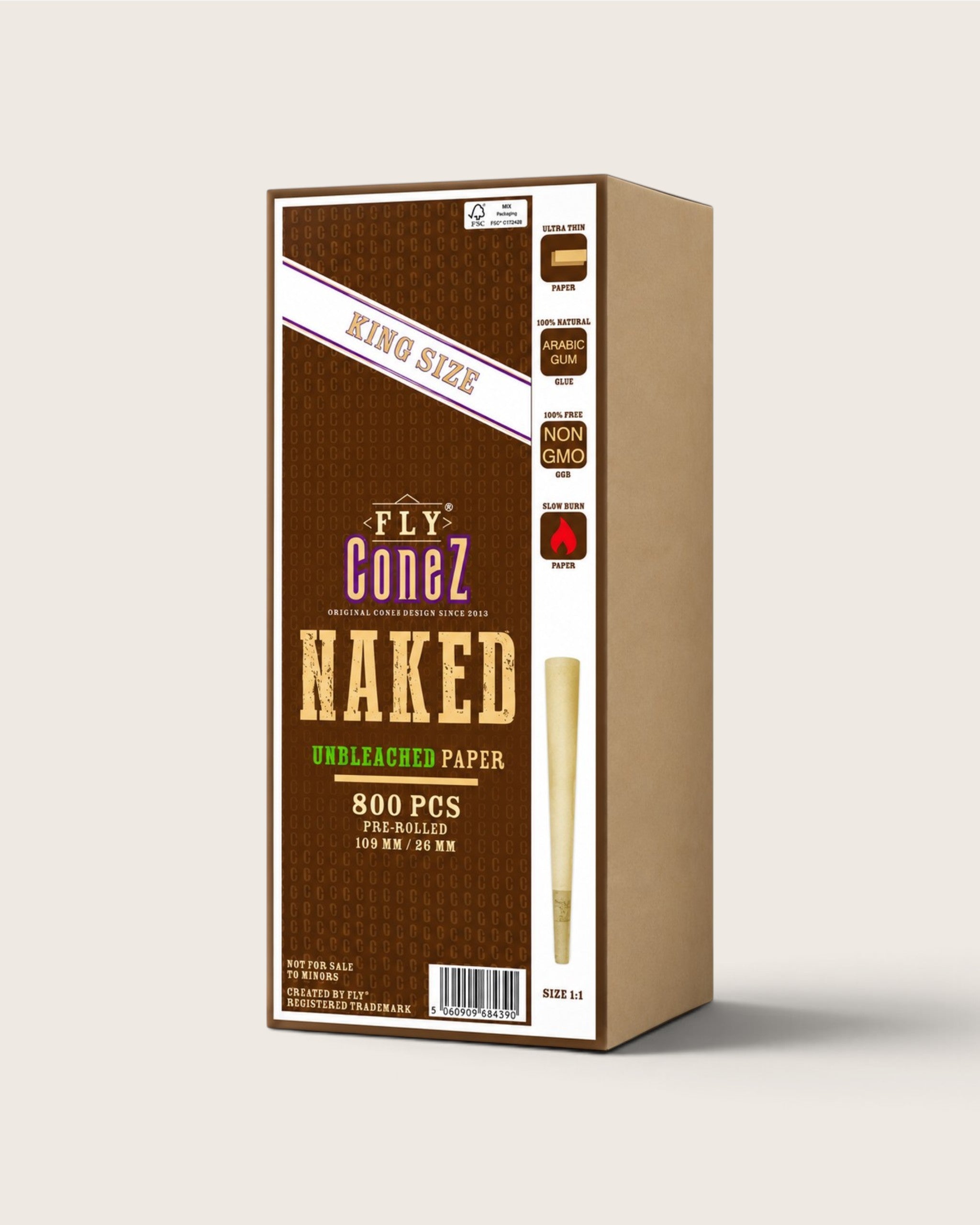 FLY ConeZ King Size NAKED – 800 stk.